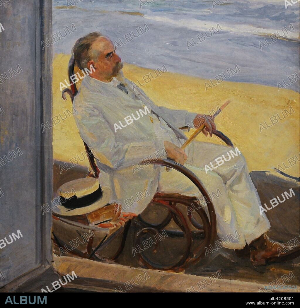 Joaquín Sorolla y Bastida (1863-1923). Pintor español. Antonio García en la playa, 1909. Suegro del pintor. Museo Sorolla. Madrid. España.
