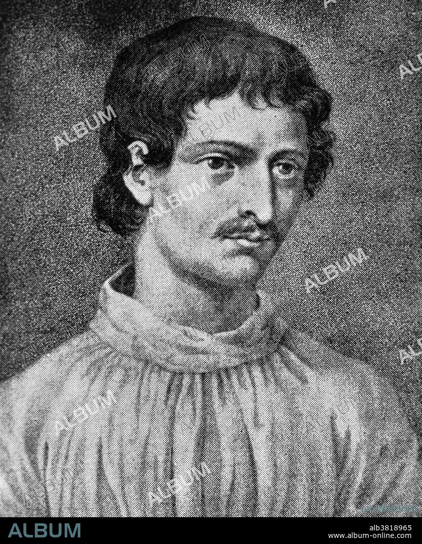 Giordano Bruno (1548 - February 17, 1600) was an Italian Dominican friar, philosopher, mathematician and astronomer. His cosmological theories went beyond the Copernican model in proposing that the Sun was essentially a star, and moreover, that the universe contained an infinite number of inhabited worlds populated by other intelligent beings. Bruno also wrote on the art of memory, a loosely organized group of mnemonic techniques and principles. He is remembered for his qualitative approach to mathematics and his application of the spatial paradigms of geometry to language. He was burned at the stake by civil authorities in 1600 after the Roman Inquisition found him guilty of heresy for his pantheism (the view that the Universe (or Nature) and God (or divinity) are identical, Pantheists do not believe in a personal, anthropomorphic or creator god). Many regard him as a martyr for free thought and modern scientific ideas.