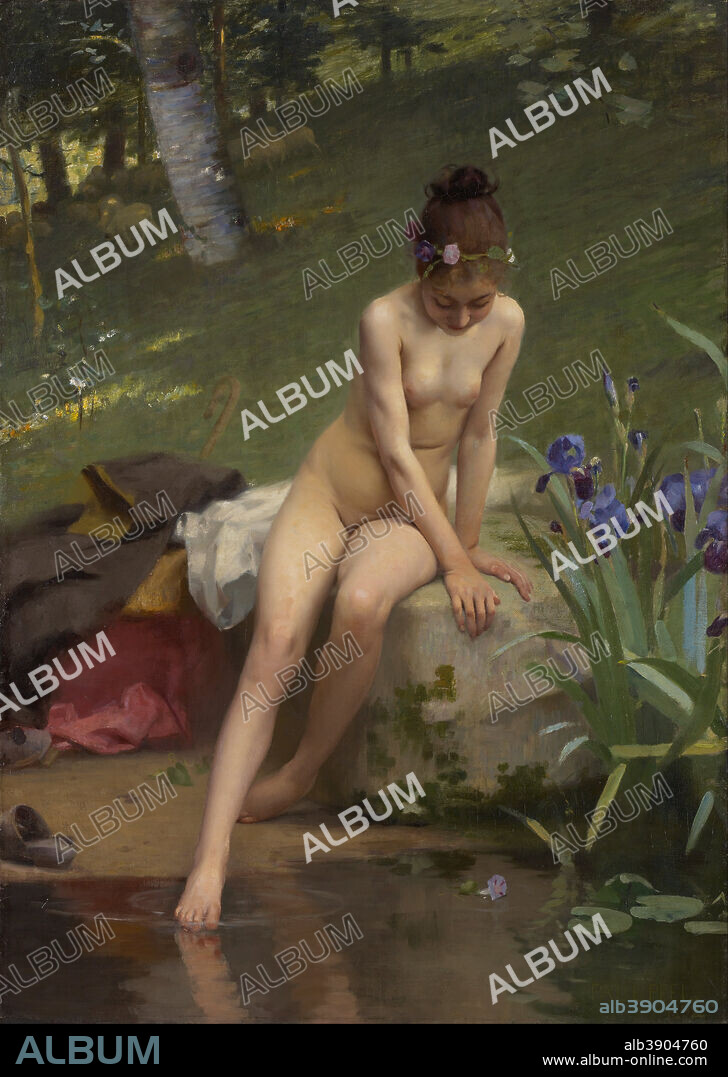 PAUL PEEL. The Little Shepherdess. Date/Period: 1892. Painting. Oil on canvas. 160.6 x 114 cm (overall).