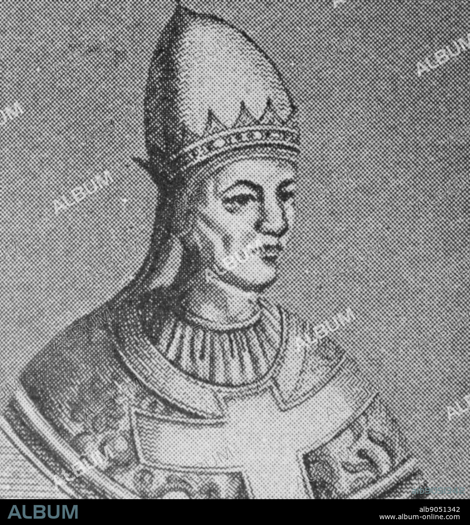Portrait of Pope Gregory VII (1020-1085) Saint Gregory VII, born Hildebrand of Sovana. Dated 11th Century.