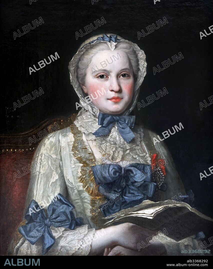 MAURICE QUENTIN DE LA TOUR. Portrait of Princess Maria Josepha of Saxony (1731–1767).