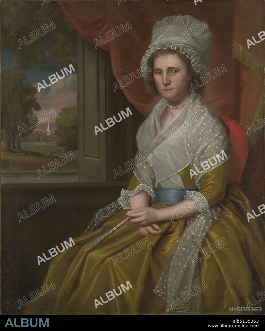 Artist: Ralph Earl, American, 17511801, Subject: Mary Sylvester Welles Davenport, American, 17541847, Mrs. John Davenport (Mary Sylvester Welles) (1754-1847), Oil on canvas, 47 3/4 × 40 in. (121.3 × 101.6 cm), Not on view, American, 18th century, Paintings.