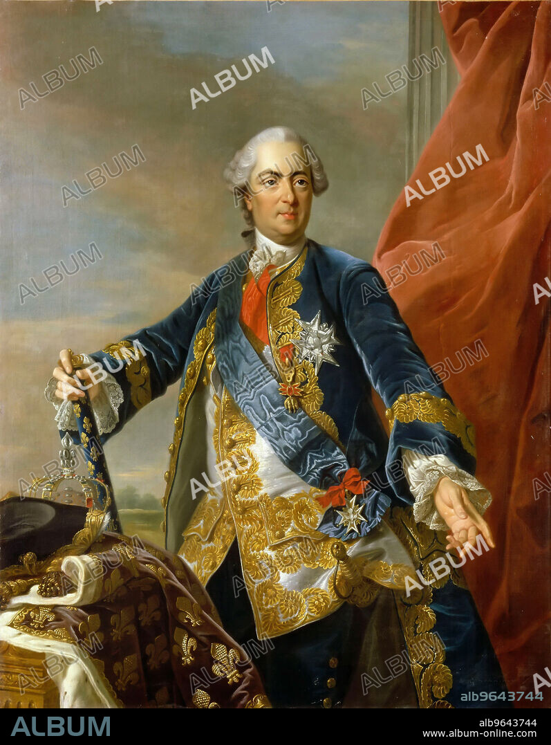 LOUIS-MICHEL VAN LOO. Portrait of the King Louis XV of France (1710-1774).