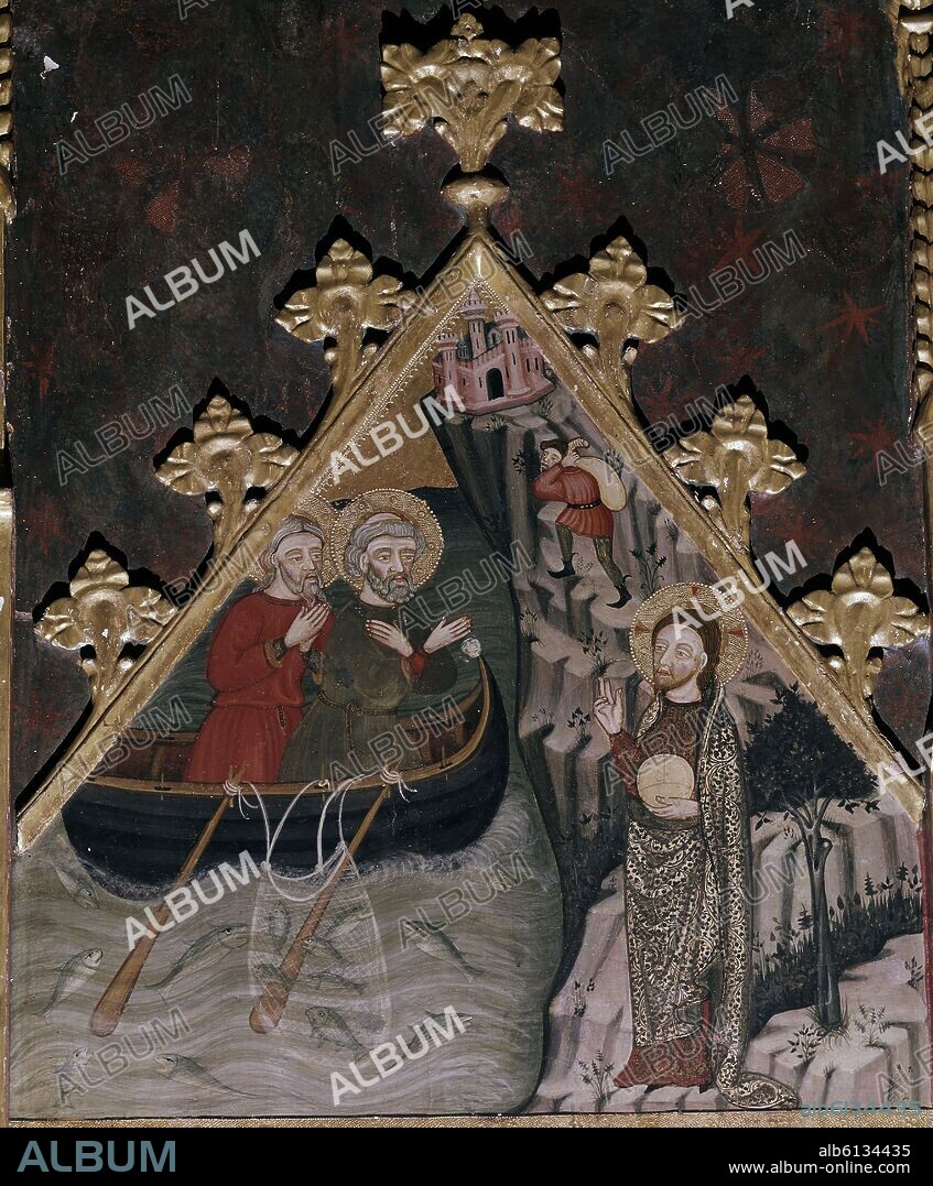 RAMON DE MUR (1380-1435). RETABLO DE GUIMERA - LA PESCA MILAGROSA - SIGLO XV.