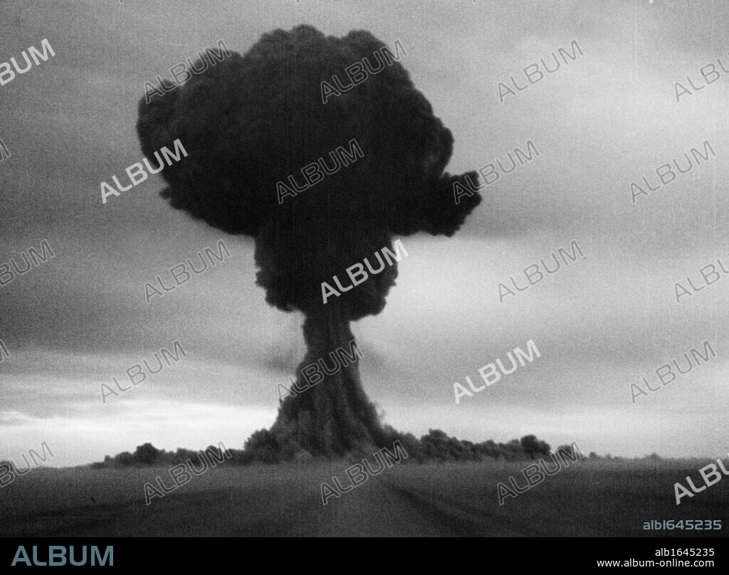 The first Soviet nuclear test, code named "First Lightning", detonated a plutonium bomb, the RDS-1. At Beria's insistence, this device was an exact copy of the U.S. Gadget/Fat Man design. 29 August 1949 Semipalatinsk Test Site, Kazakhstan.