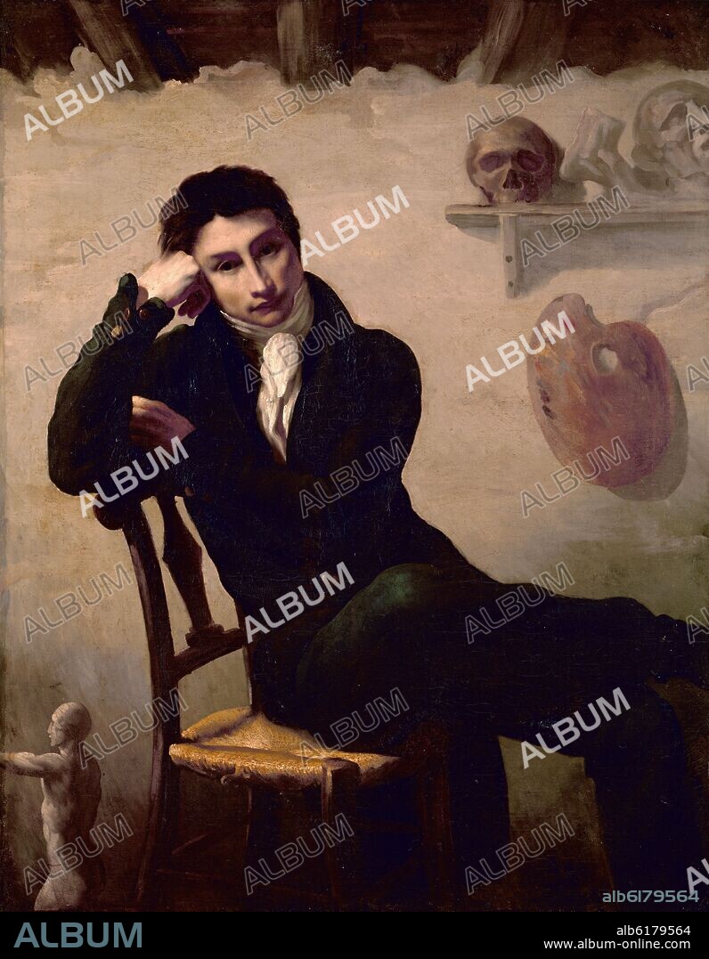 THEODORE GERICAULT (1791-1824). RETRATO DE UN ARTISTA EN SU ESTUDIO - S XIX.