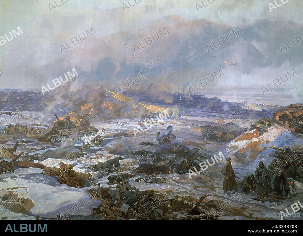 NIKOLAI YAKOVLEVICH BUT. Panorama The Battle of Stalingrad (Detail).
