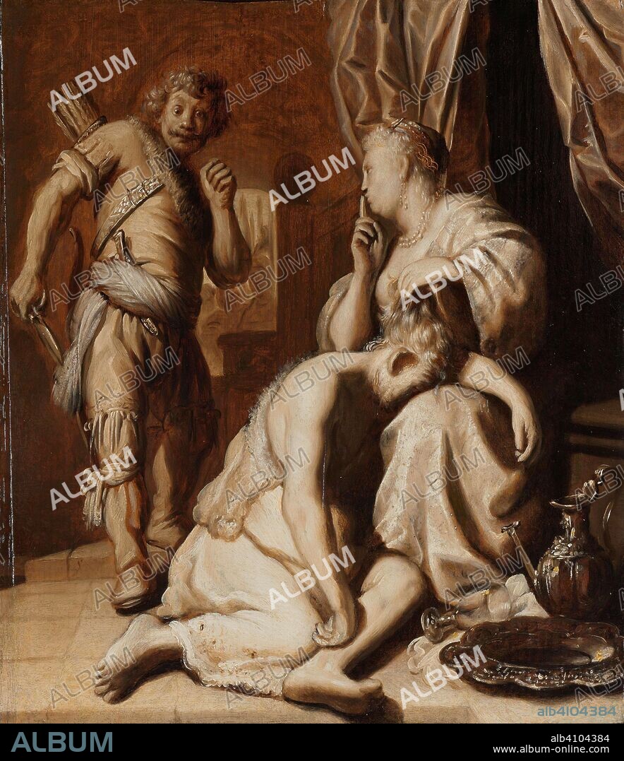 REMBRANDT VAN RIJN (ATTRIBUTED TO) und JAN LIEVENS (REJECTED ATTRIBUTION). Samson and Delilah. Dating: c. 1626 - c. 1630. Measurements: h 27.5 cm × w 23.5 cm.