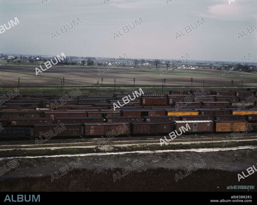 JACK DELANO. C. M. St. P. & P. R.R., general view of part of the yard, Bensenville, Ill.
