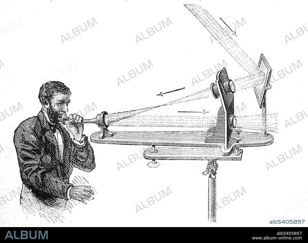 Illustration of a photophone transmitter, showing the path of reflected sunlight, before and after being modulated. The photophone is a telecommunications device that allows transmission of speech on a beam of light. It was invented jointly by Alexander Graham Bell and his assistant Charles Sumner Tainter on February 19, 1880, at Bell's laboratory at 1325 L Street in Washington, D.C Bell believed the photophone was his most important invention. Of the 18 patents granted in Bell's name alone, and the 12 he shared with his collaborators, four were for the photophone, which Bell referred to as his "greatest achievement," and "greater than the telephone." The photophone was a precursor to the fiber-optic communication systems that achieved worldwide popular usage starting in the 1980s.