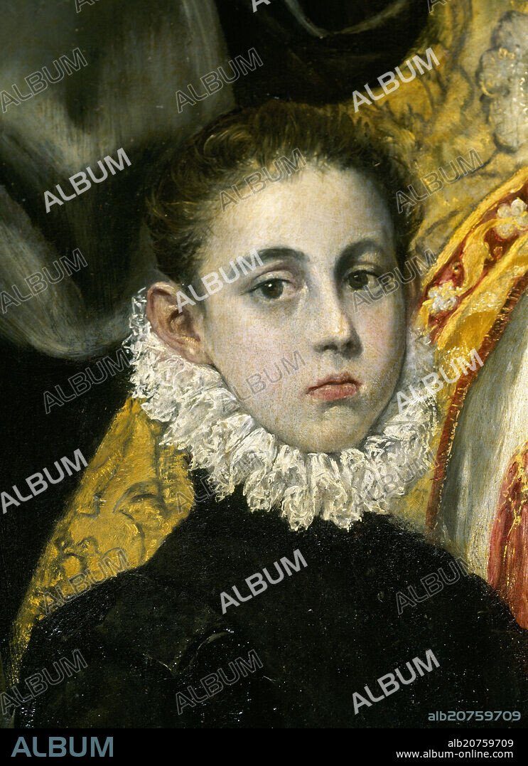 EL GRECO. The Burial of Count Orgaz (detail). El entierro del conde Orgaz. Toledo, chuch of Santo Tome.