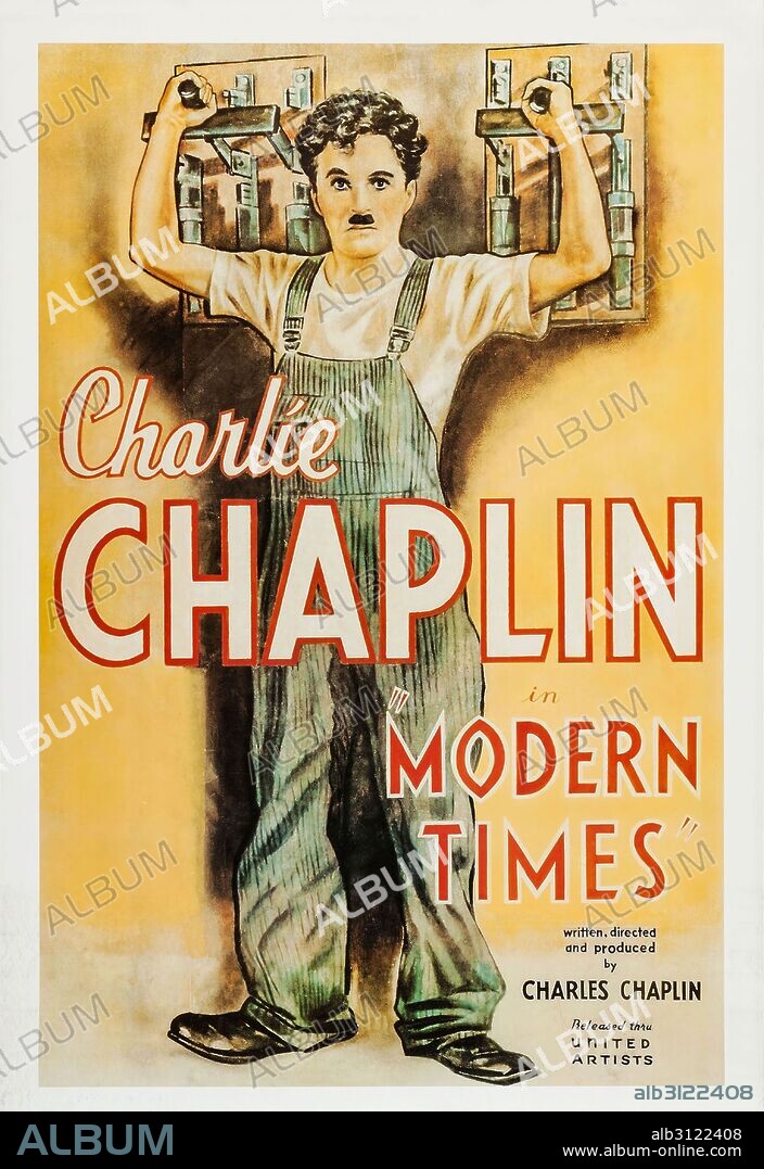CHARLIE CHAPLIN in MODERN TIMES, 1936, directed by CHARLES CHAPLIN. Copyright CHAPLIN/UNITED ARTISTS.