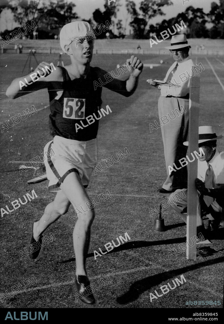 Runners refused to compete during the hottest part of the day.Several were exhausted when the race was run four hours later than scheduled. Winner Dave Stephens, of Victoria (below), had to be reprimanded for his conduct during the race.Stephens passed remarks criticising officials in the early stages of the event.After the race he was most outspoken in his criticism. February 9, 1955.