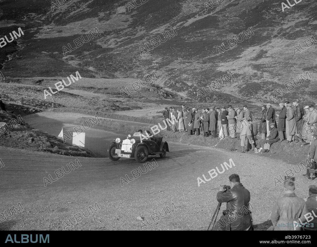 BSA McEvoy Special 1933. Reg. No.  OC3865. No: 16. Driver: McEvoy, M.A. Possibly a Wolseley Hornet or Styles body Devils Elbow, Glenshee.  R.S.A.C. Scottish Rally. Date: 10-14.6.34.