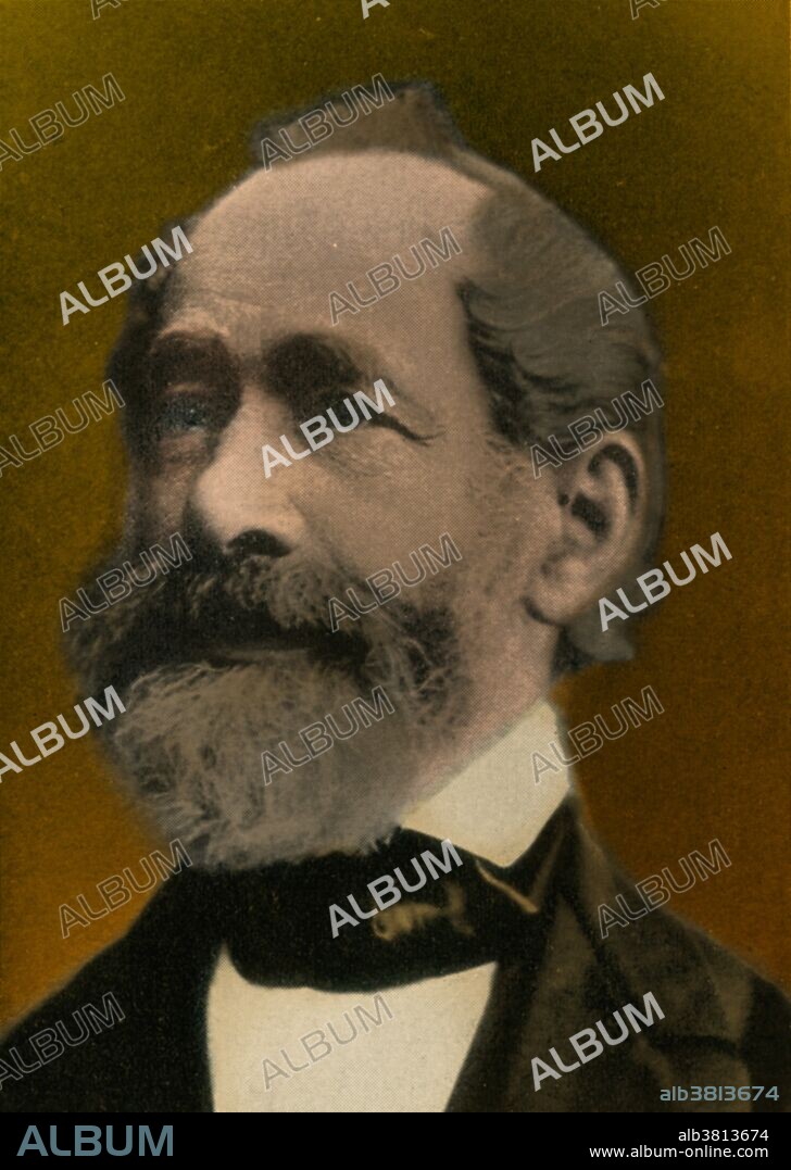 Carl Zeiss (September 11, 1816 - December 3, 1888) was a German scientific instrument maker, optician and businessman who founded the workshop of Carl Zeiss in 1846. He gathered a group of practical and theoretical opticians and glass makers to reshape most aspects of optical instrument production. His collaboration with Ernst Abbe revolutionized optical theory and practical design of microscopes. Their quest to extend these advances brought Otto Schott into the enterprises to revolutionize optical glass manufacture. The firm of Carl Zeiss grew to one of the largest and most respected optical firms in the world. One final accomplishment was guiding the internal reorganization and transformations of a workshop into a major enterprise. Only this transformation made it possible to produce microscopes in large numbers with highest precision. The driving force behind the expansion was Ernst Abbe, but Zeiss had the final say and supported the efforts to the fullest. Zeiss was able to attend the celebration on the occasion of the completion of the 10,000th microscope on September 24, 1886. It was a lavish party remembered in Jena for decades. After several strokes he died in 1888 at the age of 72. No photographer credited, undated.