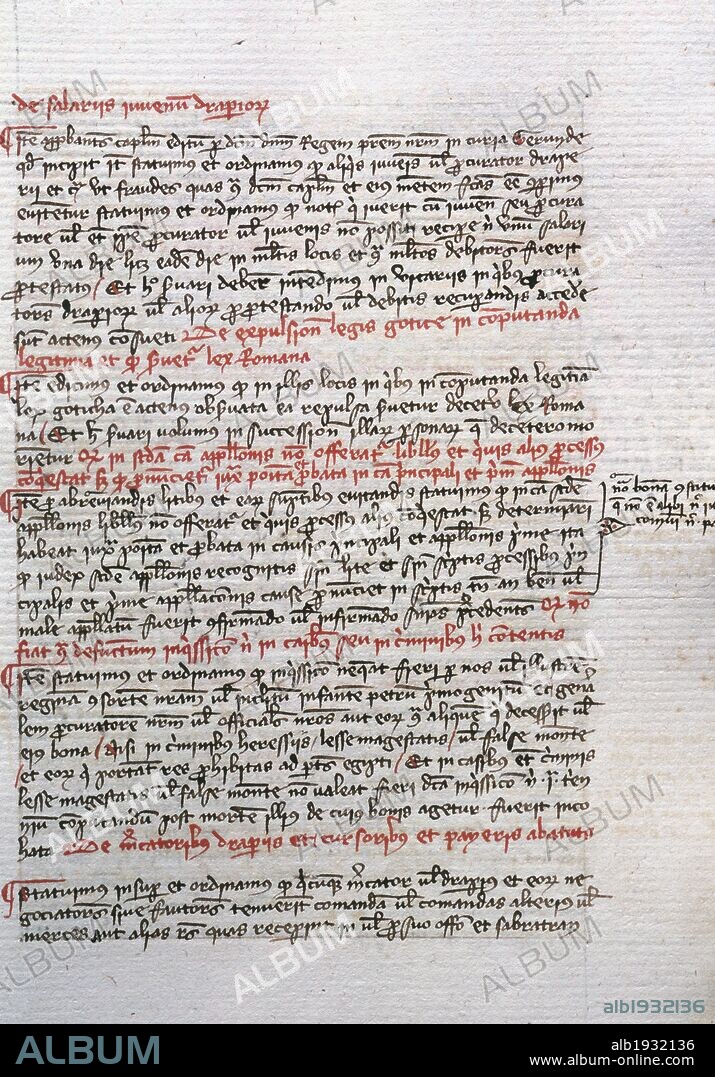 LITERATURA CATALANA. Siglos XIV-XV TURMEDA, Anselm (1352-1423) Escritor y fraile mallorquín convertido al islam. "PROFECIAS", manuscrito del siglo XV que contiene, entre otras, las profecías que hizo entre 1405 y 1407 en Túnez. Biblioteca de Cataluña. Barcelona. Cataluña.