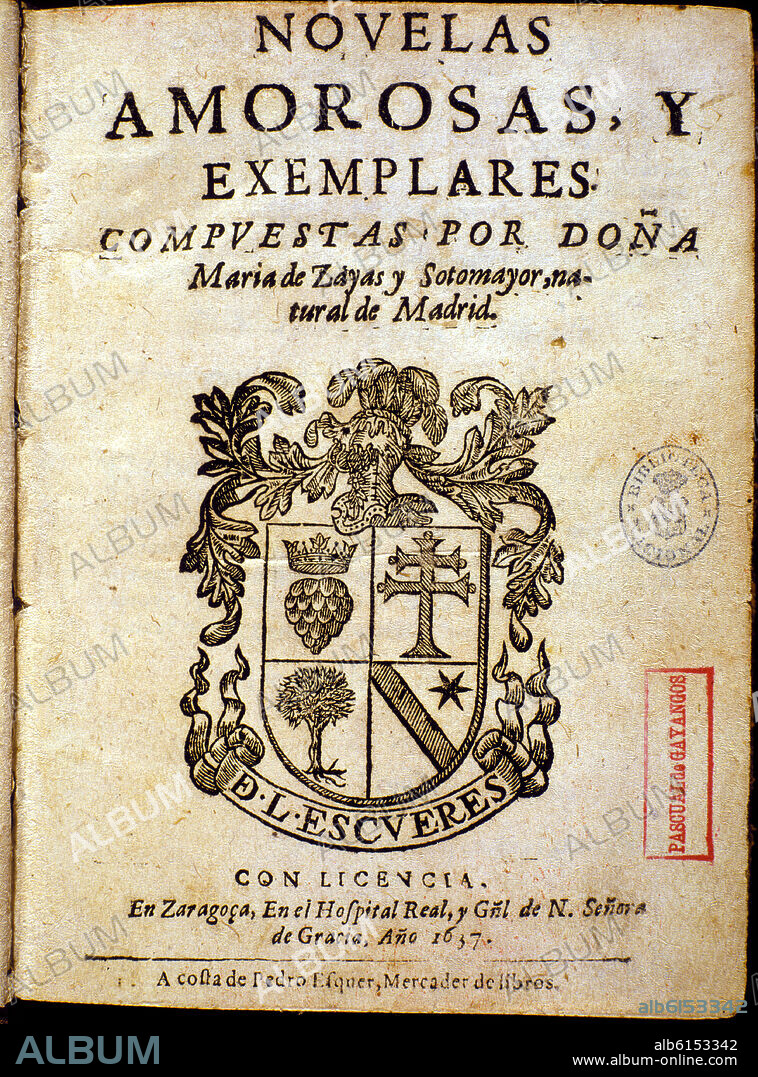 ZAYAS MARIA. NOVELAS EJEMPLARES Y AMOROSAS.