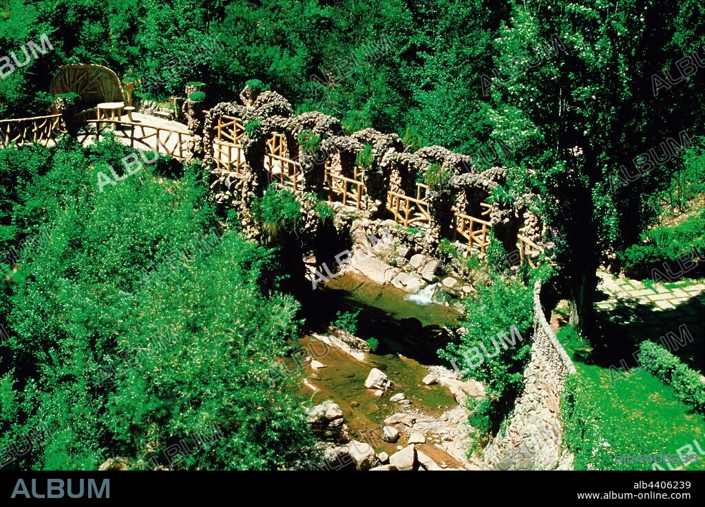 Artigas Gardens by Gaudí in La Pobla de Lillet, in the Berguedá region, in the province of Barcelona, Catalonia.