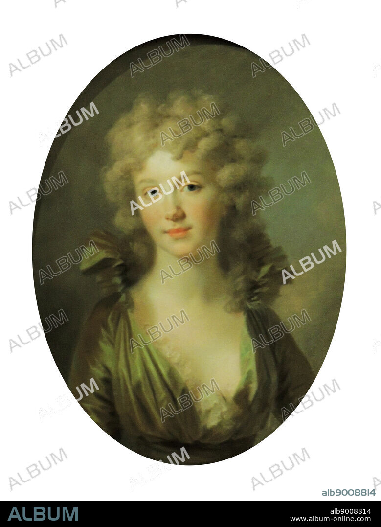 Portrait by Johann Tischbein 1750-1812 of Princess Frederica Louise Wilhelmina of Orange-Nassau (28 November 1770 15 October 1819) was a hereditary princess of Brunswick; married 14 October 1790 to Hereditary Prince Charles George August of Brunswick-Wolfenbüttel (1766 20 September 1806). She was known in the family as 'Loulou'.