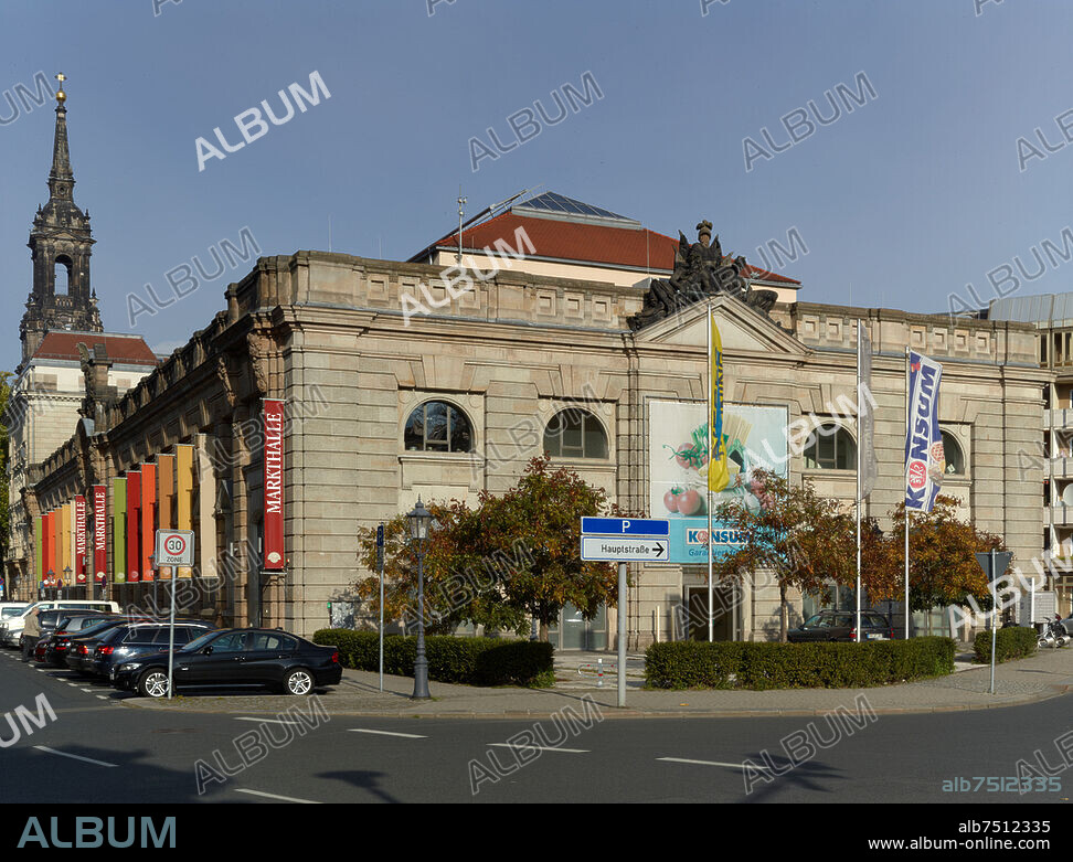 Sachsen, Dresden, Neustadt, Markthalle.