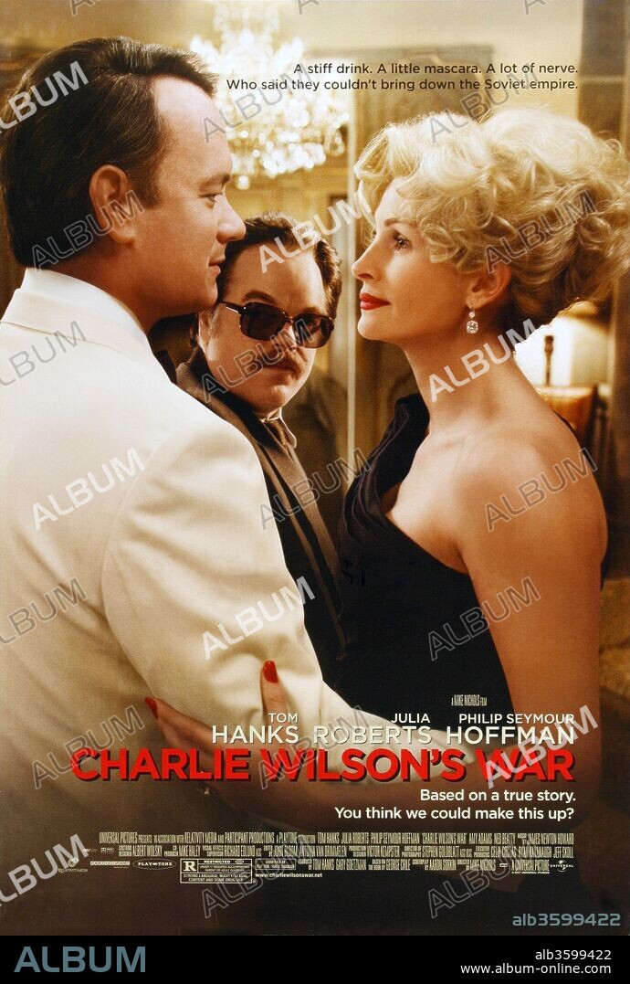 Poster of CHARLIE WILSON'S WAR, 2007, directed by MIKE NICHOLS. Copyright GOOD TIME CHARLIE PRODUCTIONS/UNIVERSAL PICTURES/PLAYTONE.
