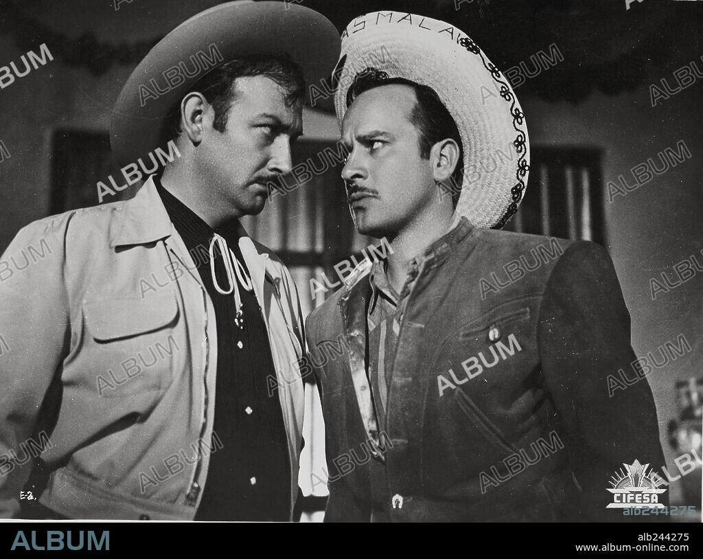 JORGE NEGRETE y PEDRO INFANTE en DOS TIPOS DE CUIDADO, 1953. Copyright TELE-VOZ.