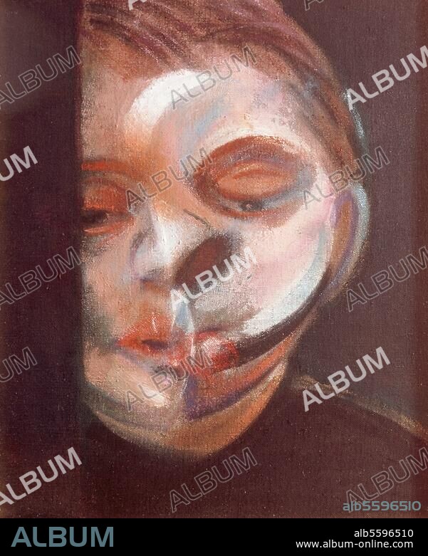 FRANCIS BACON. Bacon, Francis ; peintre irlandais . Dublin 28.10.1909 - Madrid 28 avril 1992. "Self Portrait" (autoportrait), 1972. Peinture. Coll. privée.