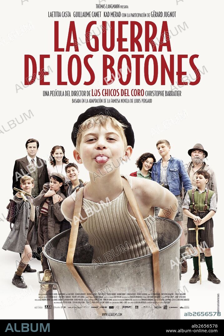 Poster de LA GUERRA DE LOS BOTONES, 2011 (LA NOUVELLE GUERRE DES BOUTONS), dirigida por CHRISTOPHE BARRATIER. Copyright CNC.
