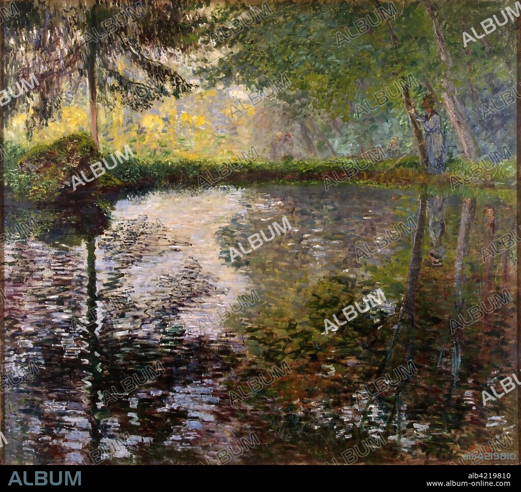 CLAUDE MONET. 'Pond at Montgeron'. France, Circa 1876. Dimensions: 173x194 cm.