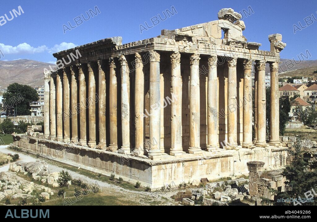 Temple of Bacchus, Baalbek, Lebanon. In Roman times, Baalbek, in Lebanon's Bekaa Valley, was known as Heliopolis, the City of the Sun. It is the site of some of the finest Roman temples to be found, including this one dedicated to Bacchus, the god of wine. UNESCO declared the ruins of Heliopolis a World Heritage Site in 1984.