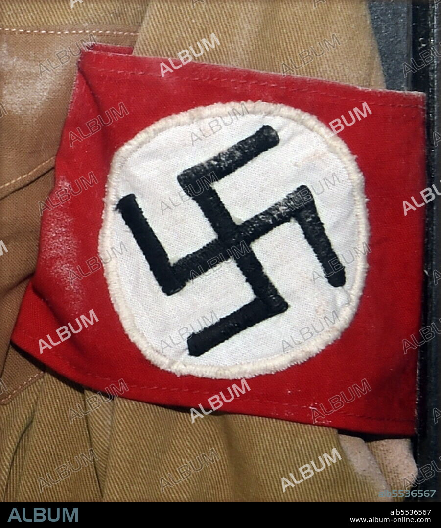 Swastika armband of a Brownshirts SA soldier in Nazi Germany, 1935.