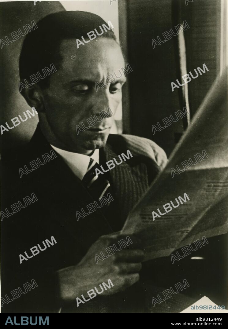 1935. El doctor Paul Joseph Goebbels, ministro de propaganda del tercer Reich, una de las Principales Figuras de la Alemania Nazi.