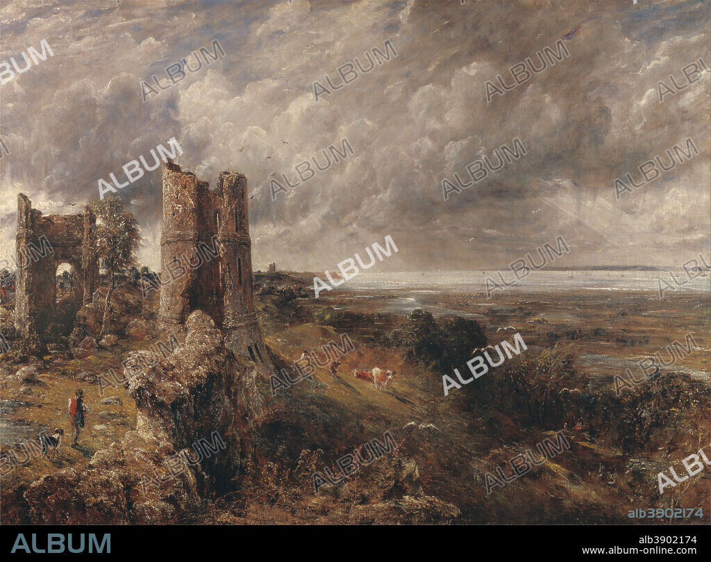 JOHN CONSTABLE. Hadleigh Castle, The Mouth of the Thames--Morning after a Stormy Night. Date/Period: 1829. Painting. Oil on canvas. Height: 1,219 mm (47.99 in); Width: 1,645 mm (64.76 in).