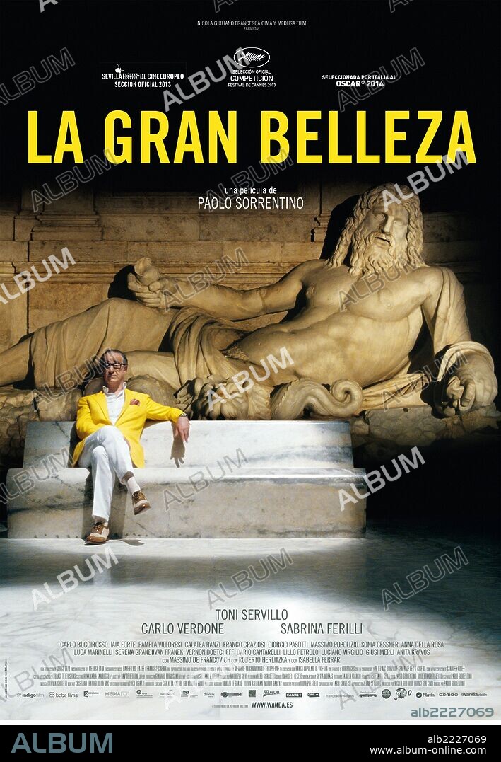 Poster de LA GRAN BELLEZA, 2013 (LA GRANDE BELLEZZA), dirigida por PAOLO SORRENTINO. Copyright INDIGO FILM.