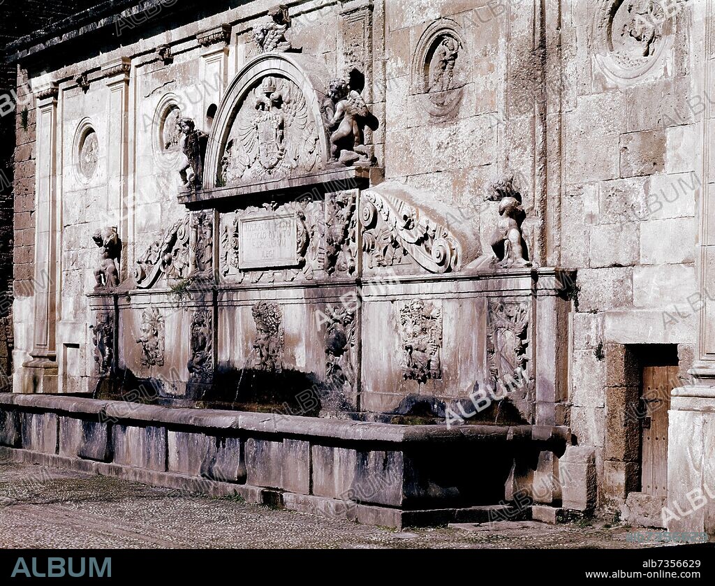 PEDRO MACHUCA. FUENTE DE LOS JARDINES - FOTO AÑOS 60.