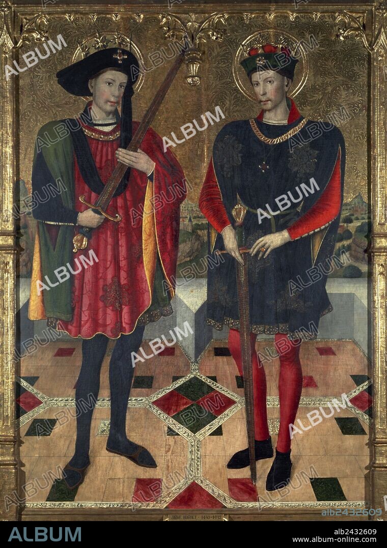 Jaume Huget (1412-1492). Altarpiece of the Saints Abdon and Sennen. Detail of predella. Gothic art. Tempera on wood. 1459-60. From Church of st. Peter. Terrassa. Catalonia, Spain.