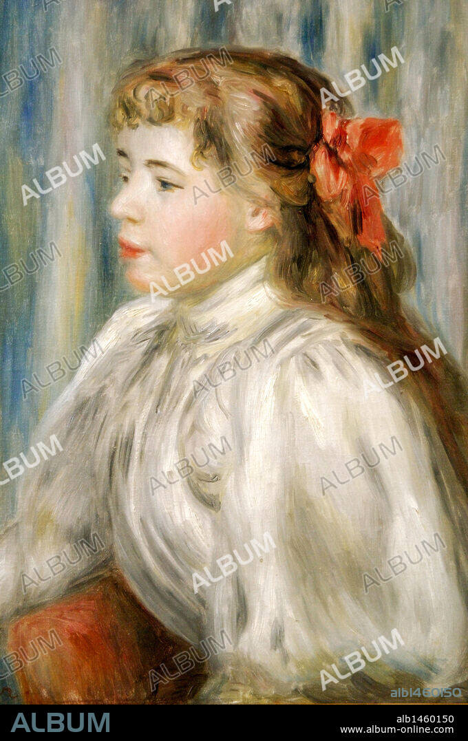 ART XIX century. FRANCE. RENOIR, Pierre-Auguste (Limoges, 1841, Cagnes-SurMer, 1919). French Impressionist painter. PORTRAIT OF A YOUNG, 1892. Museum of Fine Arts. Budapest. Hungary.