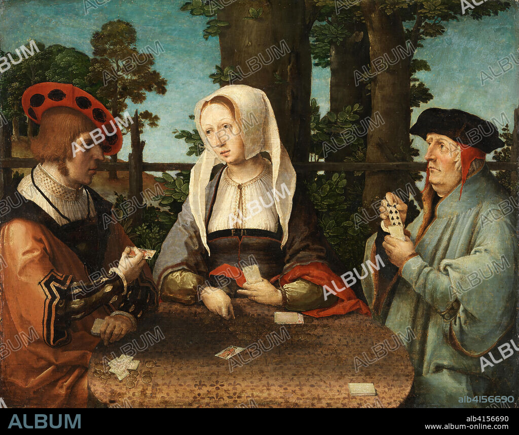 Lucas van Leyden (Leiden, c. 1494-1533). The Card Players (ca. 1520). Oil on panel. 29.8 x 39.5 cm.