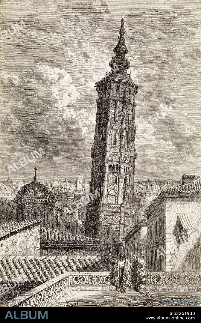 La Torre Nueva Or Inclinada In Zaragoza.
