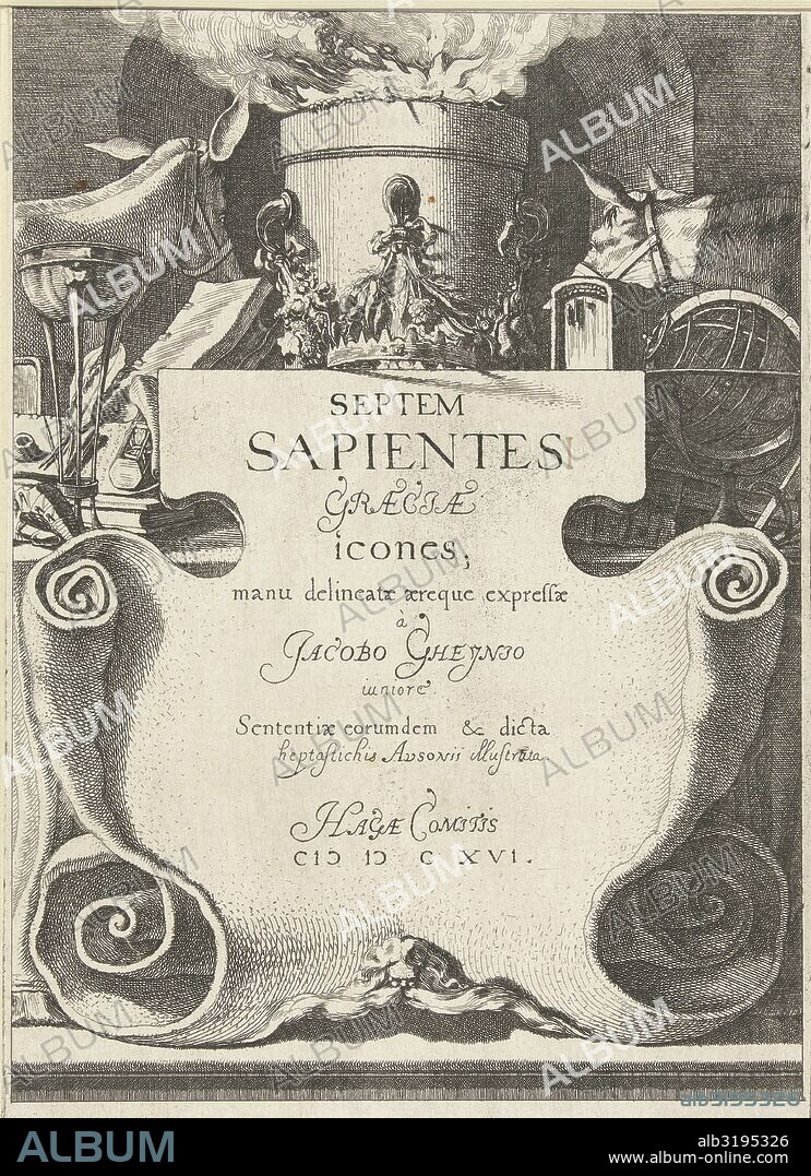 Title print for print series The Seven Sages of Greece, Jacob de Gheyn III, 1616.