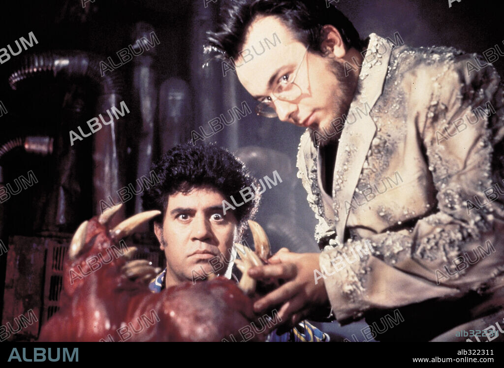 ALEX DE LA IGLESIA and PEDRO ALMODOVAR in MUTANT ACTION, 1993 (ACCION MUTANTE), directed by ALEX DE LA IGLESIA. Copyright EL DESEO S.A/CIBY 2000 / MANCHADO, JOAQUIN.