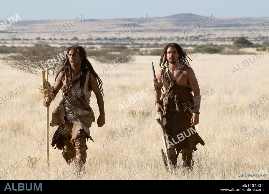 CLIFF CURTIS and STEVEN STRAIT in 10,000 B. C., 2008, directed by ROLAND EMMERICH. Copyright WARNER BROS. PICTURES/LEGENDARY PICTURES/MARK GORDON PROD.