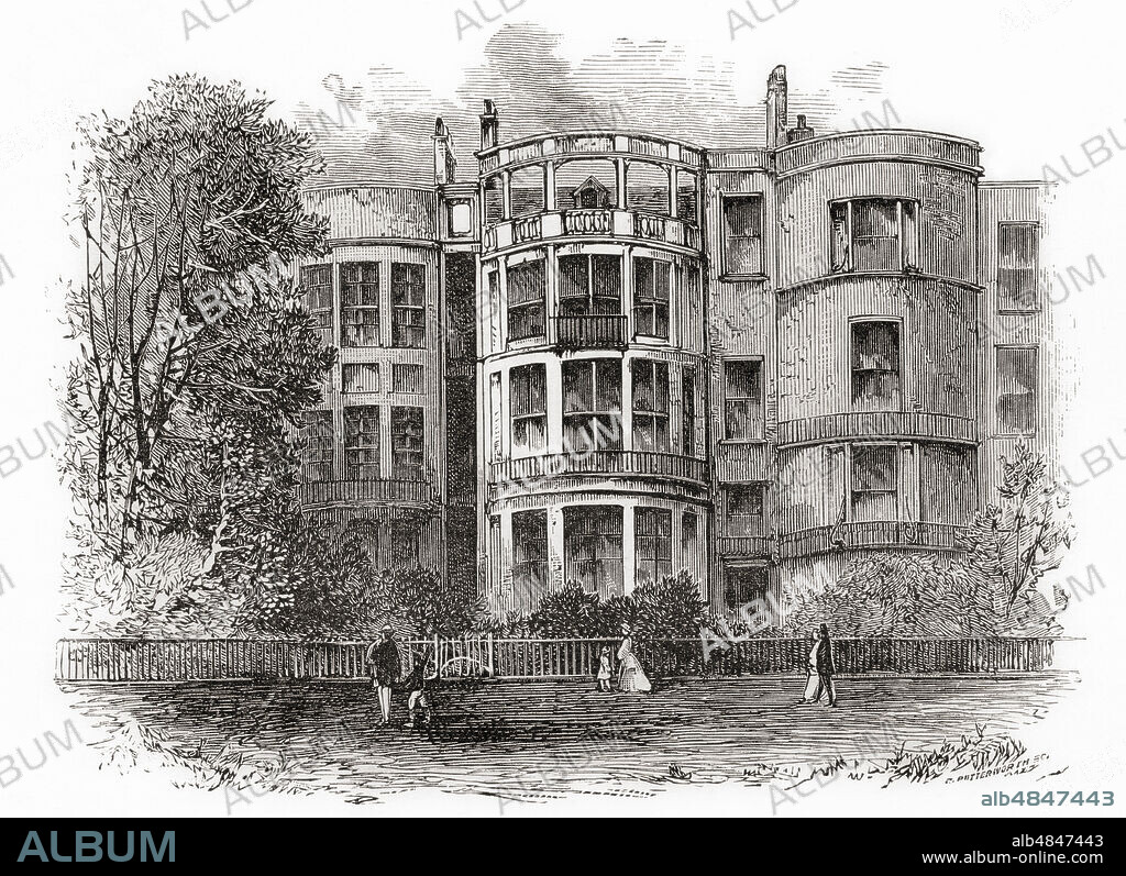 The residence of Samuel Rogers, 22 St. James's Place, London, England, seen here in the 19th century.  Samuel Rogers, 1763 â€“ 1855.  English poet.  From London Pictures, published 1890.
