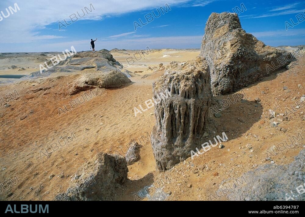 Westliche Wüste (Libysche Wüste, Ägypten).-Landschaftsbild.-Foto, undatiert.
