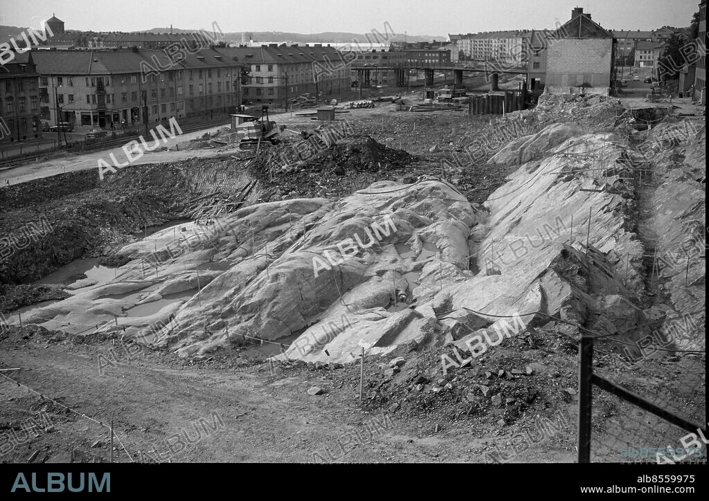 Göteborg 1968-07-05 - Den nedlagda bandelen genom Gårda sedd norrut *** Local Caption *** B-A-Öimg887.jpg. LARS RYDSTRÖM.