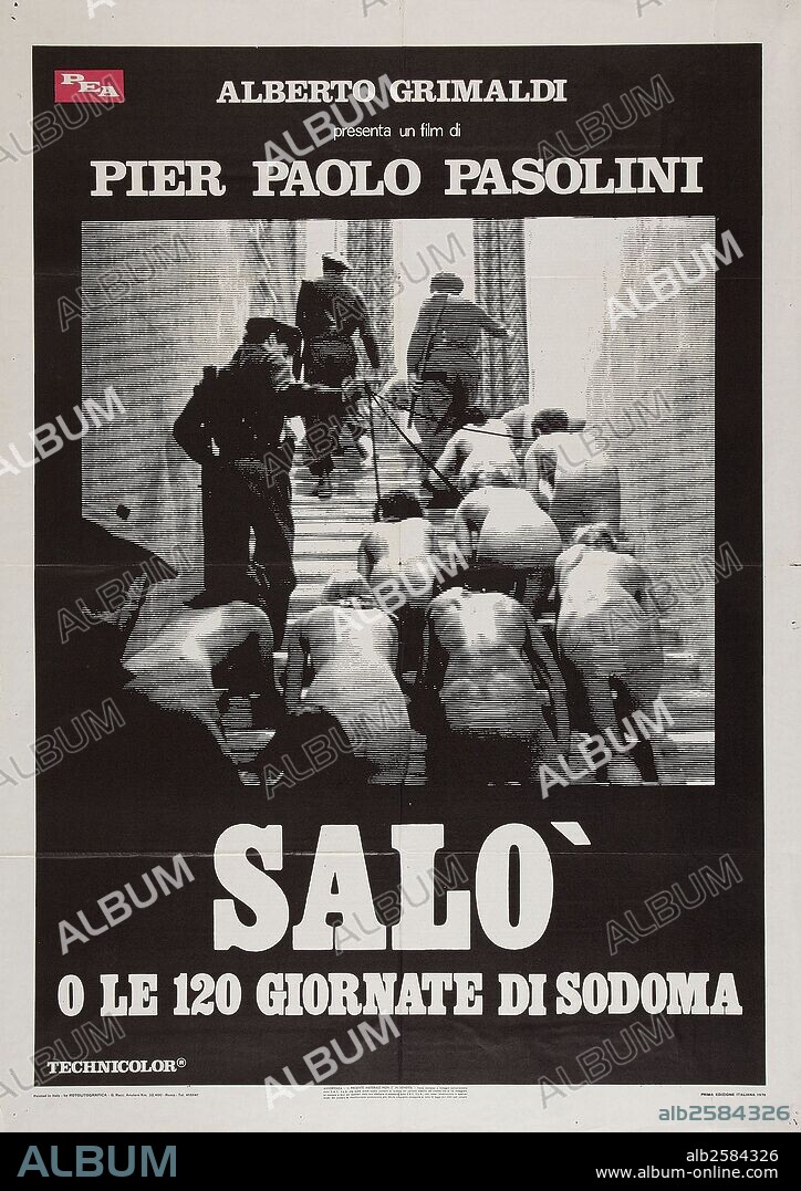 Poster of SALO, OR THE 120 DAYS OF SODOM, 1975 (SALO O LE 120 GIORNATE DI SODOMA), directed by PIER PAOLO PASOLINI. Copyright PROD.EUROPEE ASSOCIATE/ARTISTES ASSOCIES.