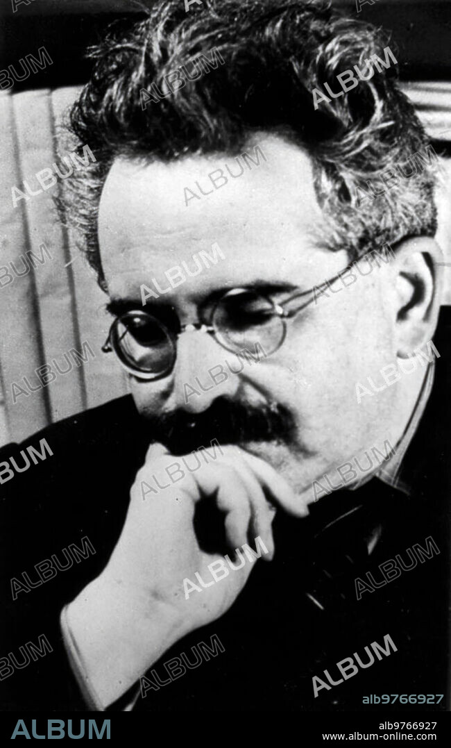 Benjamin, Walter. 1892 - 1940, German philosopher and cultural critic. Portrait.