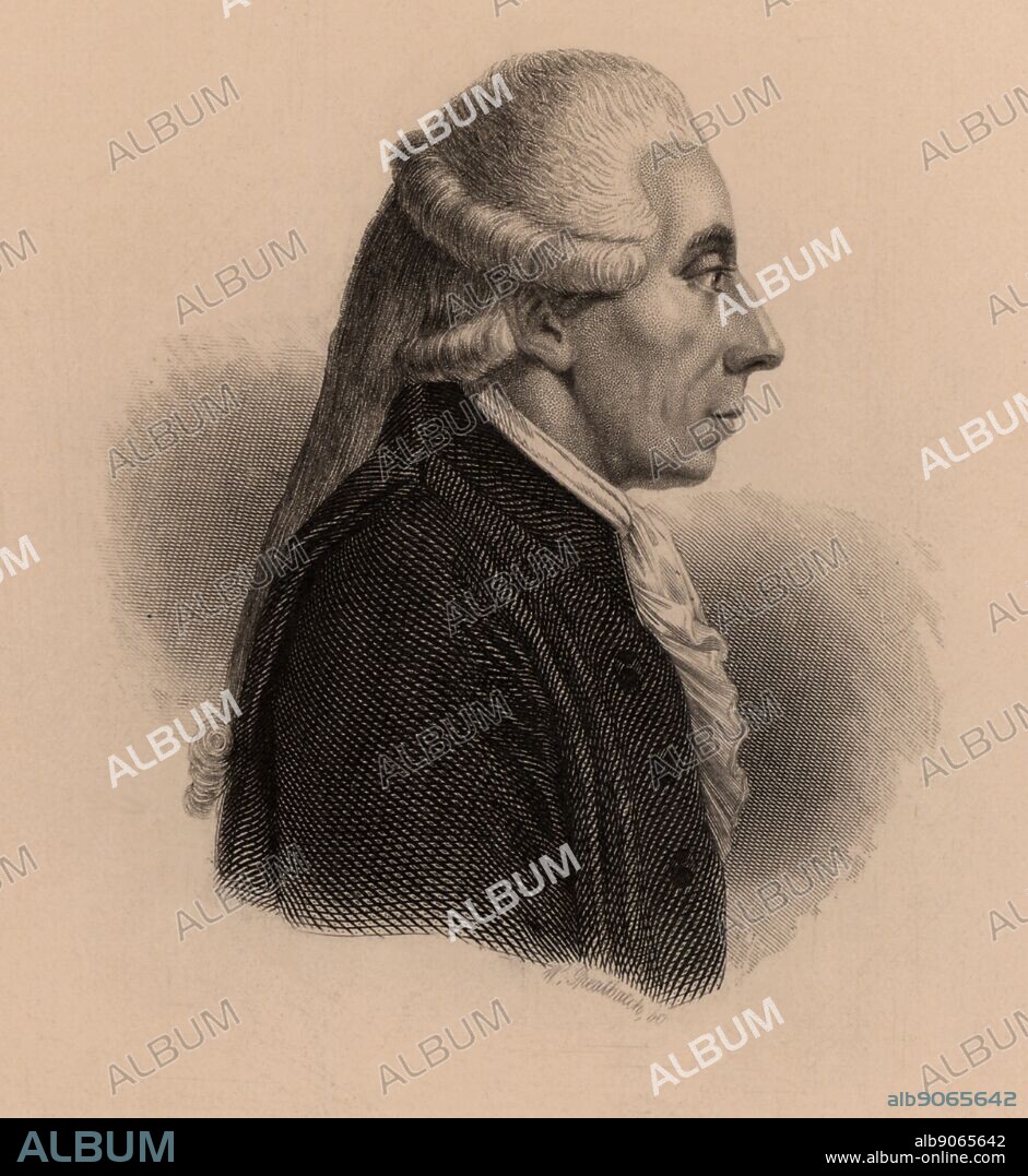 Jean Sylvain Bailly (1736-1793) French astronomer and politician. President of National Assembly Mayor of Paris 1789-90. Guillotined in French Revolution. Engraving 1895.
