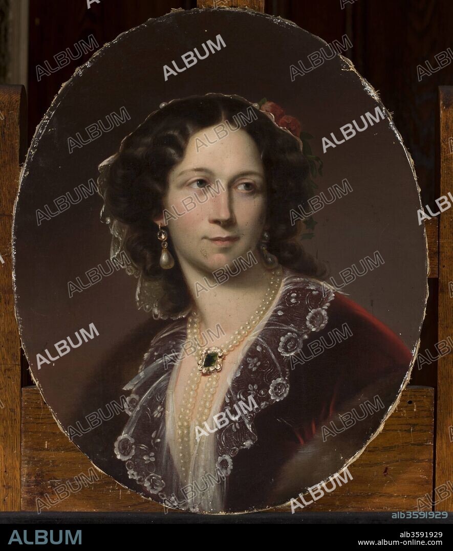 KARL VON BLAAS. Portrait of Countess Alexandra Potocka (1818-1892).