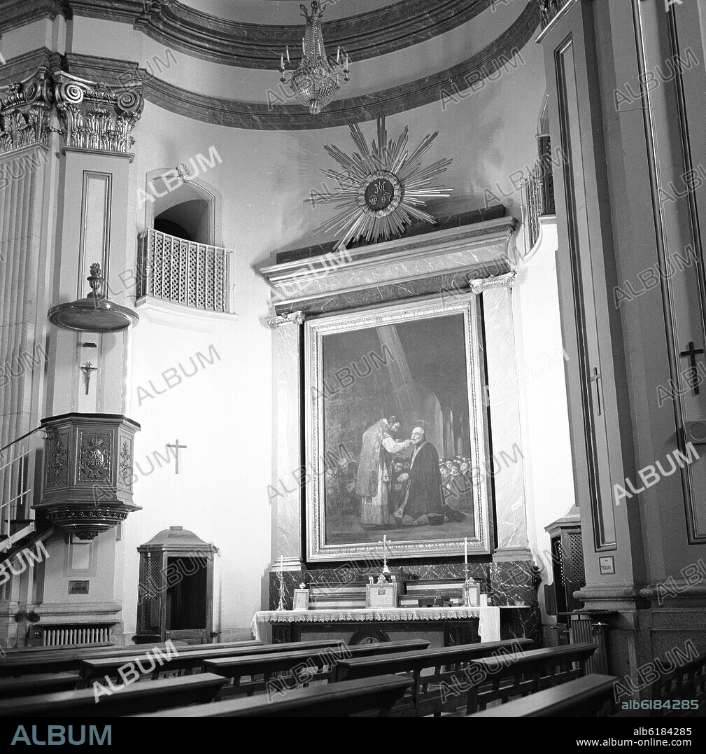 FRANCISCO DE GOYA. LA ULTIMA COMUNION DE SAN JOSE DE CALASANZ - 1819 - FOTOGRAFIA EN BLANCO Y NEGRO - AÑOS 60.